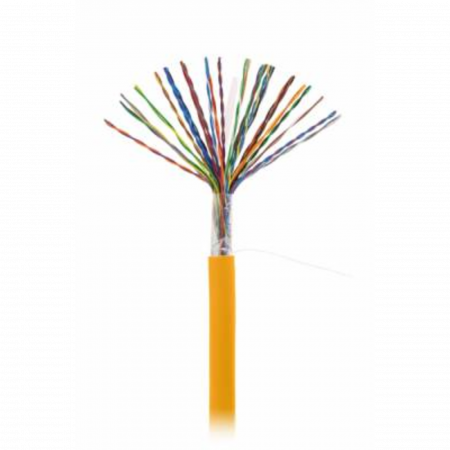 Кабель NETLAN U/UTP 25 пар, Кат.5 (Класс D), 100МГц, одножильный, BC (чистая медь), внутренний, LSZH нг(B)-HF, оранжевый, 305м