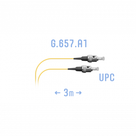 Шнур монтажный оптический ST/UPC SM G.657.A1 3 метра