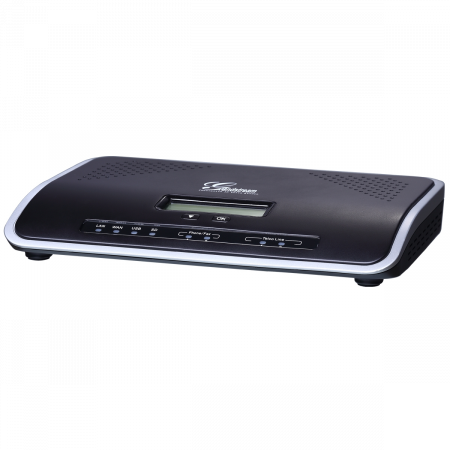 Grandstream UCM6204 - IP ATC. До 500 абонентов/75 одновременных вызовов, до 3 конф., до 25 участников в конф., 2хFXS, 4xFXO, 1xWAN, 1xLAN