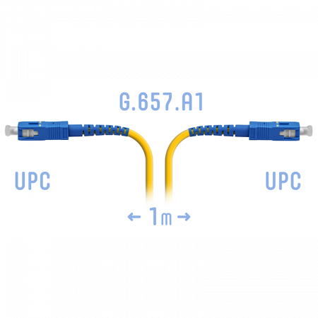 Патчкорд оптический SC/UPC SM G.657.A1 1 метр, 2мм