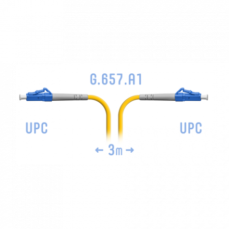 Патчкорд оптический SNR-PC-LC/UPC-A - 3 метра