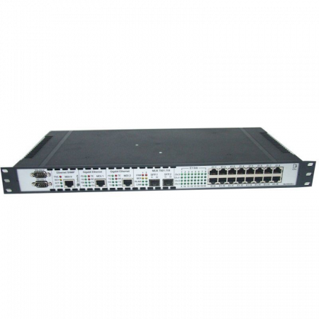 Мультиплексор оптический 4x E1 + 2x Gigabit Ethernet 1000BASE-T, без SFP трансиверов