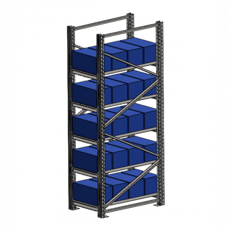 Аккумуляторный стеллаж 5 полок, 2498х686х1135мм (SNR-UPS-RACK-257012-5)