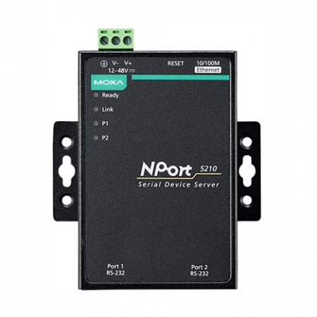 NPort 5210 2-портовый асинхронный сервер RS-232 в Ethernet MOXA