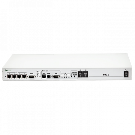 SHDSL-модем MXL2-2, базовый блок, 4хRJ45 (LAN), 2 места для субмодулей М4Е1/4И15, 2 интерфейса SHDSL, 11,4 Мбит/с