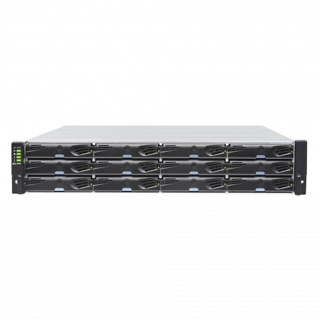 Система хранения данных Infortrend DS1012R2C-B Gen2 (2xCtrl, до 12xHDD, 2xSAS12G внеш. порт, 2x2GB, 8x1G порта iSCSI)