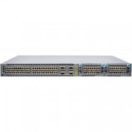 Коммутатор Juniper EX4600, 24 SFP+/SFP ports, 4 QSFP+ ports, 2 expansion slots, redundant fans, 2 AC power supplies, front to back airflow