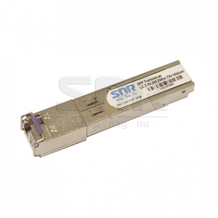 Одноволоконный модуль, SFP SGMII WDM, разъем LC simplex, рабочая длина волны Tx/Rx: 1550/1310нм, дальность до 10км