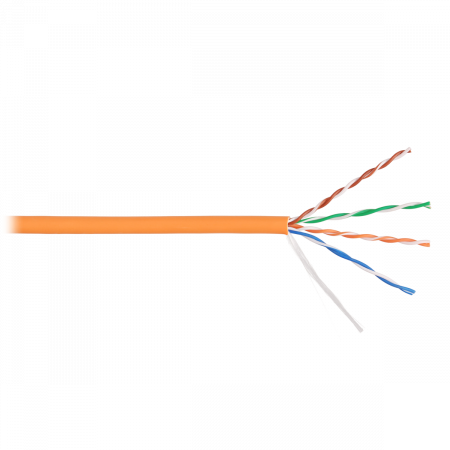 Кабель NIKOLAN U/UTP 4 пары, Кат.5e (Класс D), тест по ISO/IEC, 100МГц, одножильный, BC (чистая медь), 24AWG (0,511мм), внутренний, LSZH нг(А)-HFLTx, 