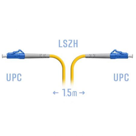 Патчкорд оптический LC/UPC SM 1.5 метра