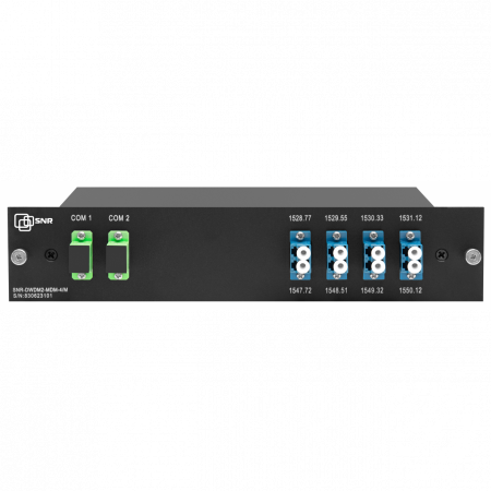 Мультиплексор DWDM двухволоконный 4-канальный в 1/2-слоте