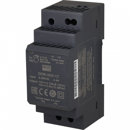 DDR-30G-12, DC/DC преобразователь, 30Вт, вход 9-36В, выход 12В/2,5А Mean Well