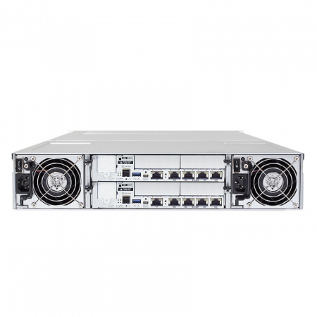 Система хранения данных Infortrend GS2012RCF-D (2xCtrl, до 12xHDD, 2xSAS12G внеш., 4x4GB, 8x1G портов iSCSI)
