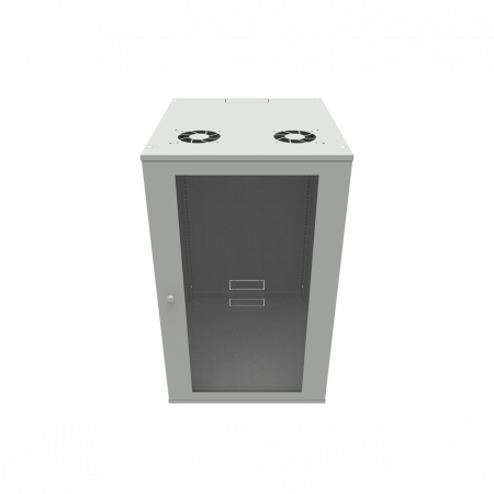 Шкаф телекоммуникационный настенный 18U, 523х600х866мм серия LITE (стеклянная дверь)