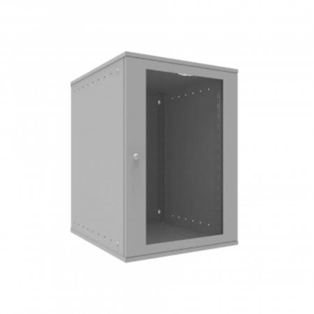Шкаф телекоммуникационный настенный 15U, 523х600х732мм серия LITE (стеклянная дверь)
