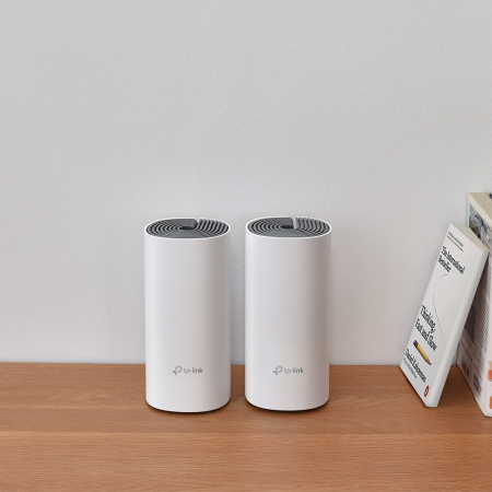 Комплект - Беспроводной маршрутизаитор AC1200 Домашняя Mesh Wi-Fi система Deco E4 (2 устройства)