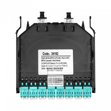 Кассета распределительная MPO/UPC на 16LC/UPC портов MM для SNR-CMP-144P