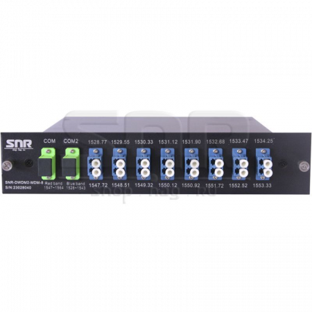 Мультиплексор DWDM двухволоконный 8-канальный в 1/2-слоте