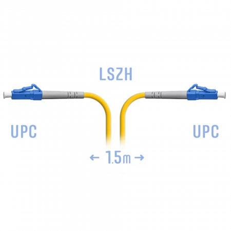 Патчкорд оптический LC/UPC SM 1.5 метра