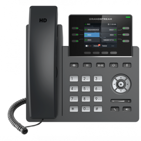 Grandstream GRP2613 - IP телефон. 3 SIP аккаунта, 6 линий, цветной LCD, PoE, (1GbE)Gigabit Ethernet