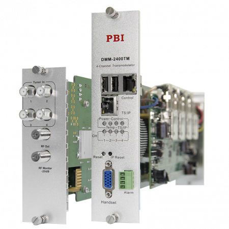 Модуль 4-тюнерного трансмодулятора QAM DMM-2400TM-30S2C на 4 DVB-C для цифровой ГС PBI DMM-1000