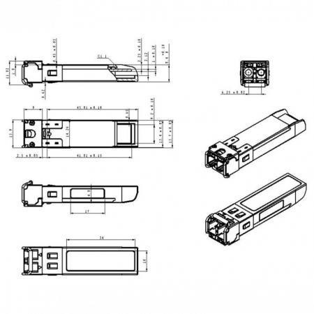 Модуль SFP 2.5G CWDM оптический, дальность до 120км  (34dB), 1430нм