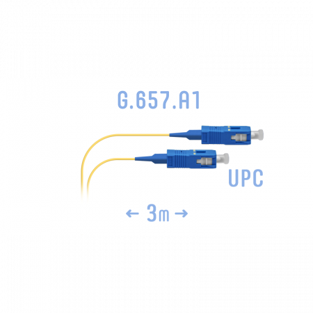 Шнур монтажный оптический SC/UPC SM G.657.A1 3 метра