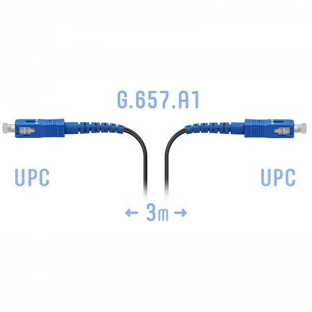 Патчкорд оптический FTTH SC/UPC, кабель 604-02-01, 3 метра