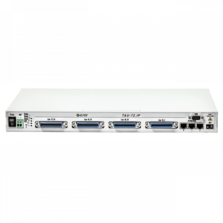 VoIP-шлюз TAU-72.IP: 72хFXS, 3хRJ45-10/100/1000, 2 слота для SFP, SIP/H.323, 1U, AC 220V