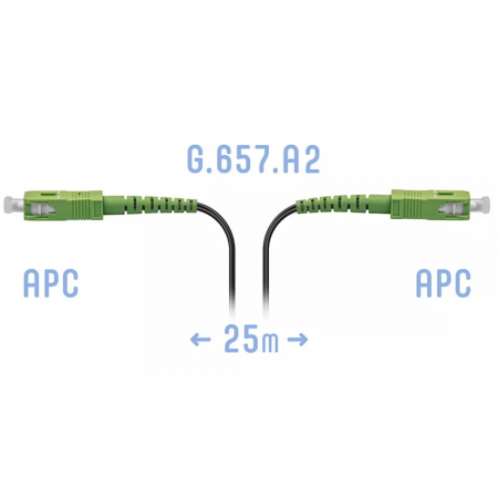 Патчкорд оптический FTTH SC/APC, кабель 604-02-01, 25 метров