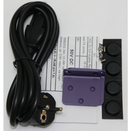 PoE коммутатор стоечный неуправляемый  PUS-CC32-450R, 32x10/100BASE-TX 802.3af&at + 2xGb Combo, PoE бюджет 450Вт (имеет потертости)
