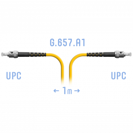 Патчкорд оптический ST/UPC SM G.657.A1 1 метр