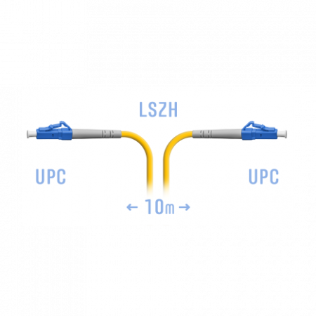 Патчкорд оптический LC/UPC SM 10 метров