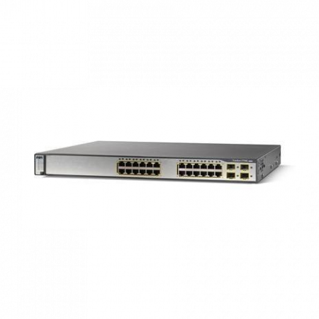 Коммутатор Cisco Catalyst WS-C3750G-24TS-S1U (некондиция, два порта не работают на скорости 1000Mb/s)