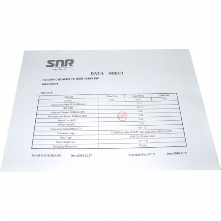 Модуль Add/Drop SNR-CWDM-10GR-OADM1-1530/1550