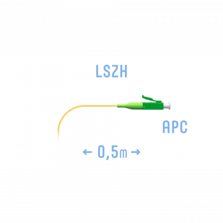 Пигтейл LC/APC SM (0.9) 0,5 m