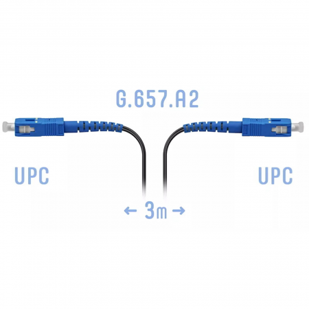 Патчкорд оптический FTTH SC/UPC, кабель 604-02-01, 3 метра