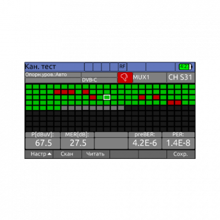 Измеритель сигналов мультисистемный DVB-С/T2/S2 IPTV IT-100 Планар