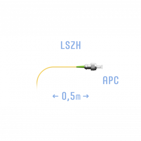 Пигтейл FC/APC SM (0.9) 0,5 m