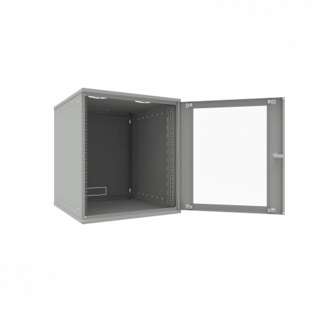 Шкаф телекоммуникационный настенный 12U, 523х600х599мм серия LITE (стеклянная дверь)