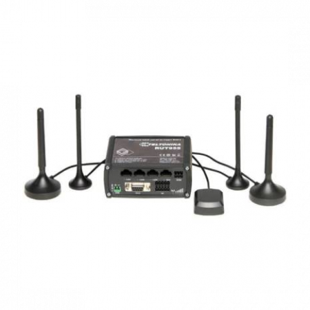 Промышленный Wi-Fi/4G маршрутизатор Teltonika RUT955 (в комплекте DIN-рейка, GNSS-антенна)