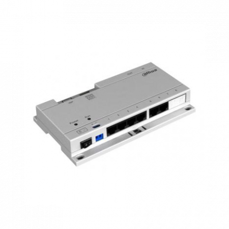 Специализированный POE коммутатор DH-VTNS1060A, питание 6 Dahua устройств, DC 24В, блок питания в комплекте