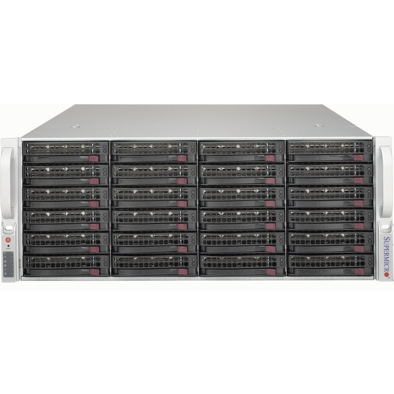 Платформа Supermicro 4U SSG-5049P-E1CTR36L, Один процессор Intel Xeon Scalabl, Intel C622, DDR4, 36x3.5HDD, 2x2,5HDD, SAS3 via LSI 3008, 2x10GBase-T