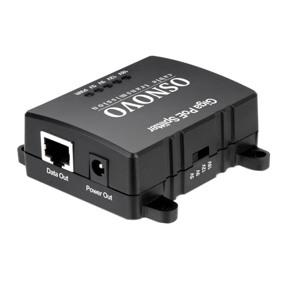 1-портовый сплиттер Osnovo PoE Splitter/G2 802.3af/802.3at 10/100/1000Mbps, 5В/3А, 9В/2.5А, 12В/2.5А, 18В/1.6А