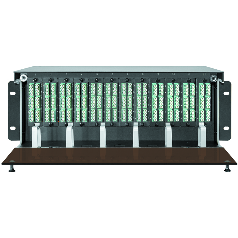 Panel 4. Кассета распределительная MPO. Кассета MTP/MPO для КС-4к-1u. Коммутационная панель SNR. Коммутационная панель 1u под MPO 192 порта.