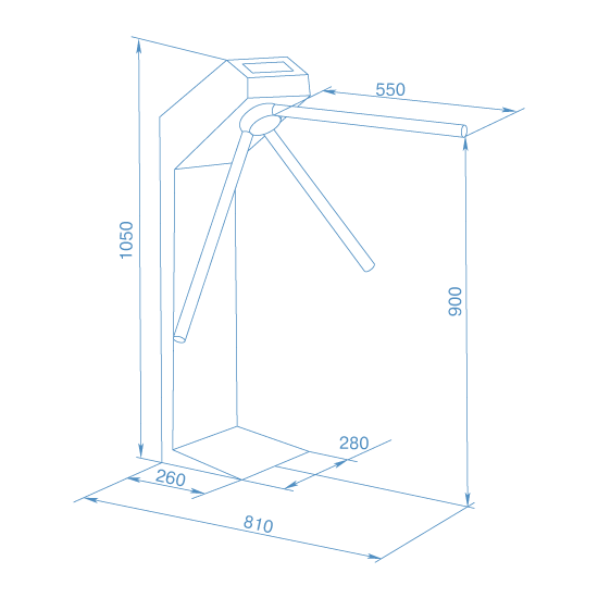 Турникет чертеж вид сверху