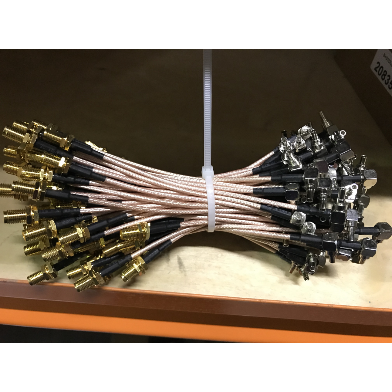 Кабельная сборка 0.15M RG-316U CRC9male(121L) SMAfemale с гайкой(S-231L GGT)