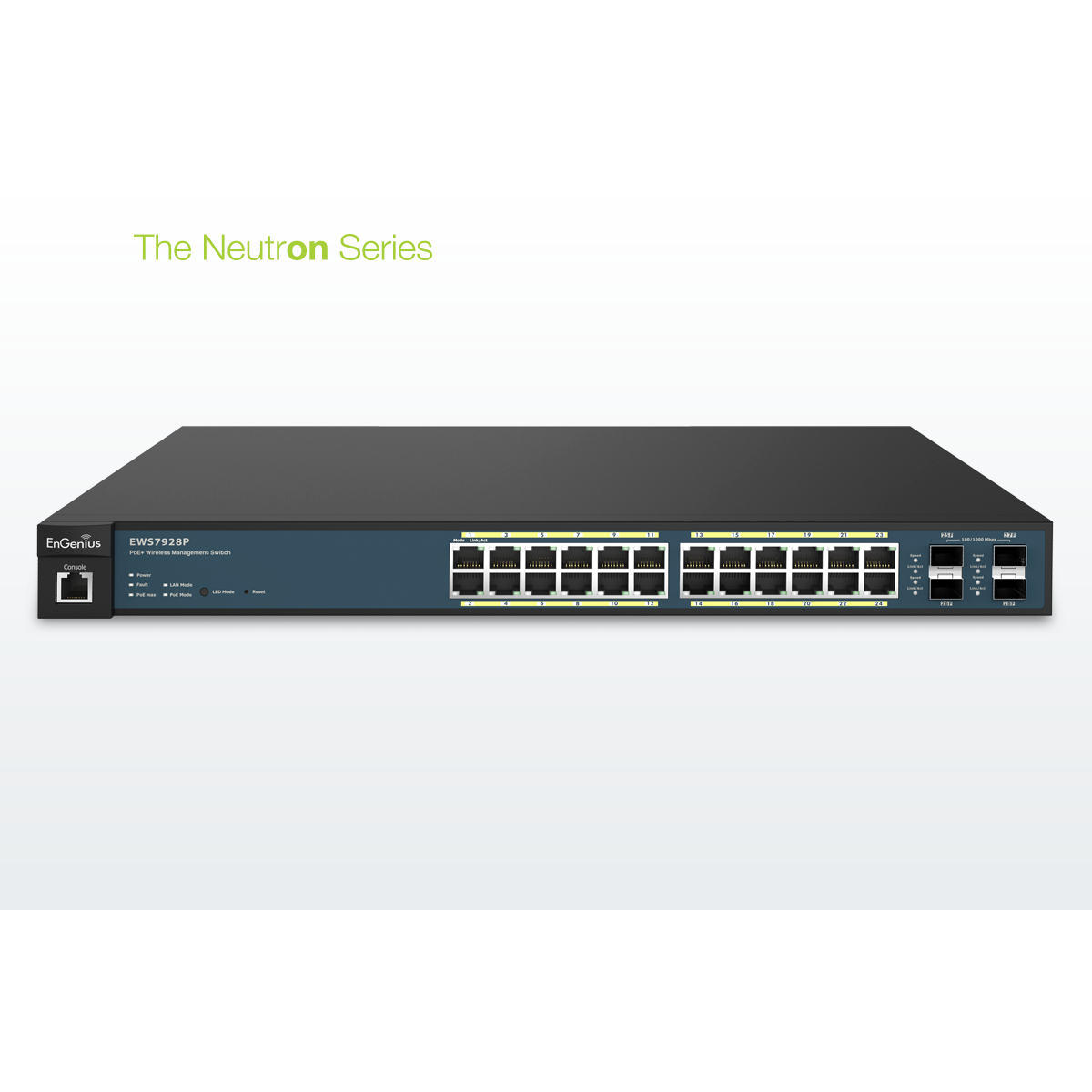 Контроллер WLAN EnGenius, до 50 AP, 24xGE, 4xSFP, PoE+ 185W