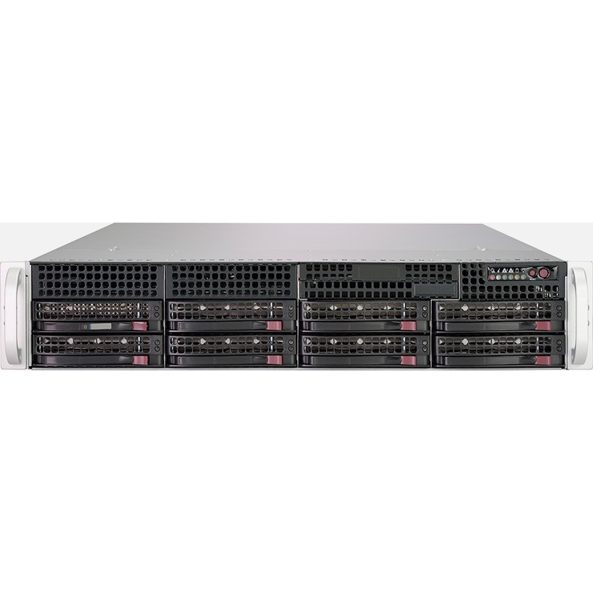 Платформа Supermicro 2U AS-2013S-C0R, До одного процессора AMD Epyc 7002, DDR4,  8x3.5 SAS/SATA HDD, 2x1GBase-T