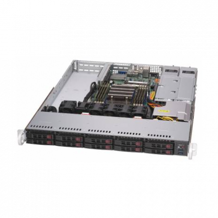 Платформа Supermicro 1U 1114S-WTRT, Один процессор AMD Epyc 7002, DDR4, 10x2,5 HDD SATA, 2x10GBase-T
